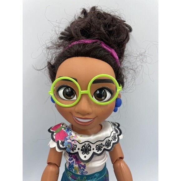 Disney ENCANTO YOUNG MIRABEL MADRIGAL DOLL Talking Green Glasses 14" - Picture 2 of 6